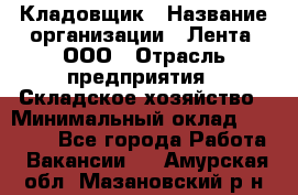 Кладовщик › Название организации ­ Лента, ООО › Отрасль предприятия ­ Складское хозяйство › Минимальный оклад ­ 29 000 - Все города Работа » Вакансии   . Амурская обл.,Мазановский р-н